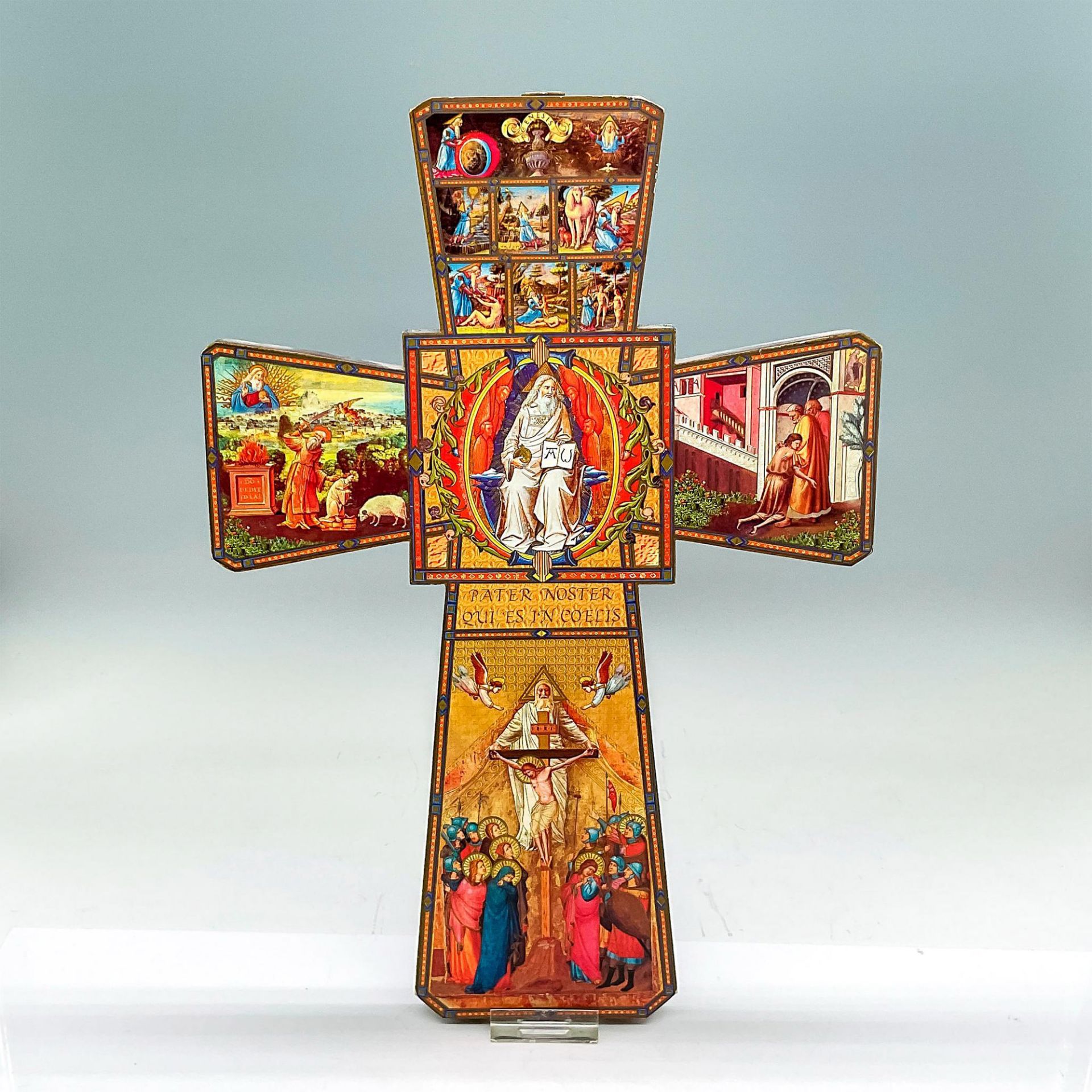 2pc Wood Icon Art Crosses, Images of Jesus - Image 2 of 5