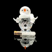 Swarovski Silver Crystal Figurine, Snowman with Crystals