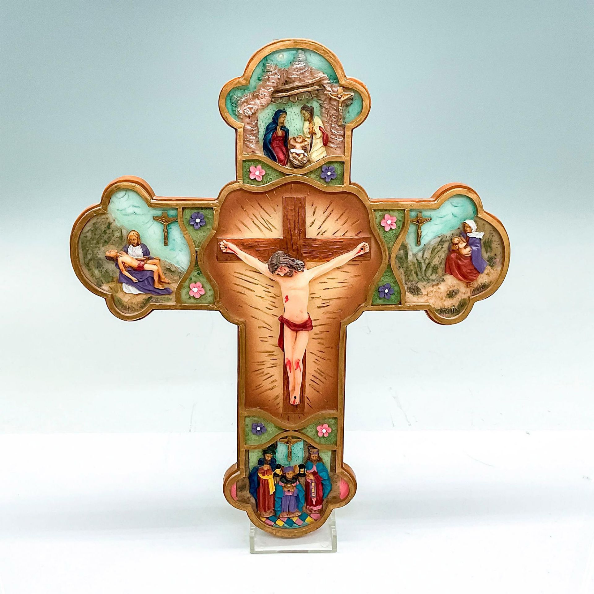 2pc Christian Crosses, The Life of Jesus - Image 4 of 5