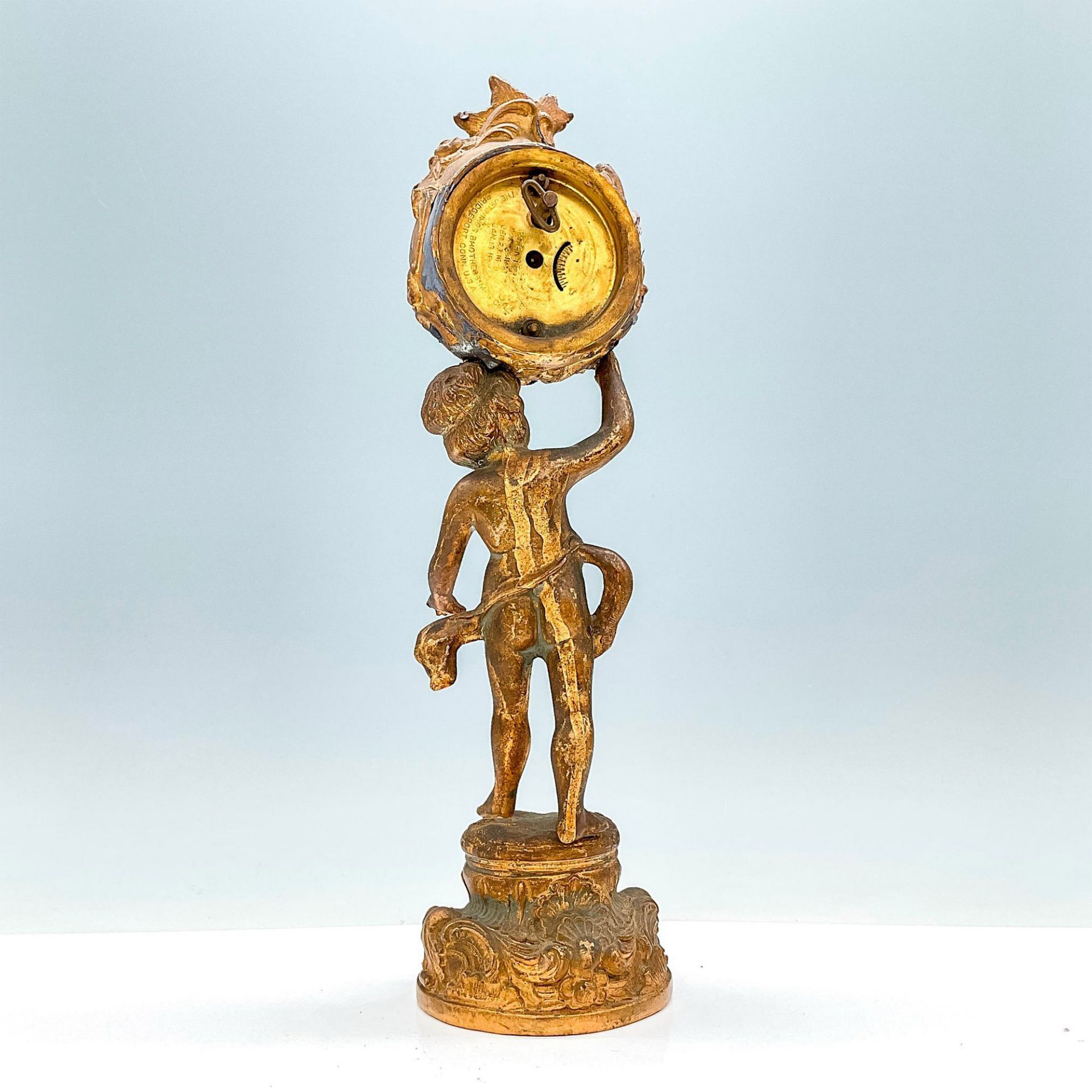 Jenning Bros Clock Gold Toned Figurine - Bild 2 aus 3