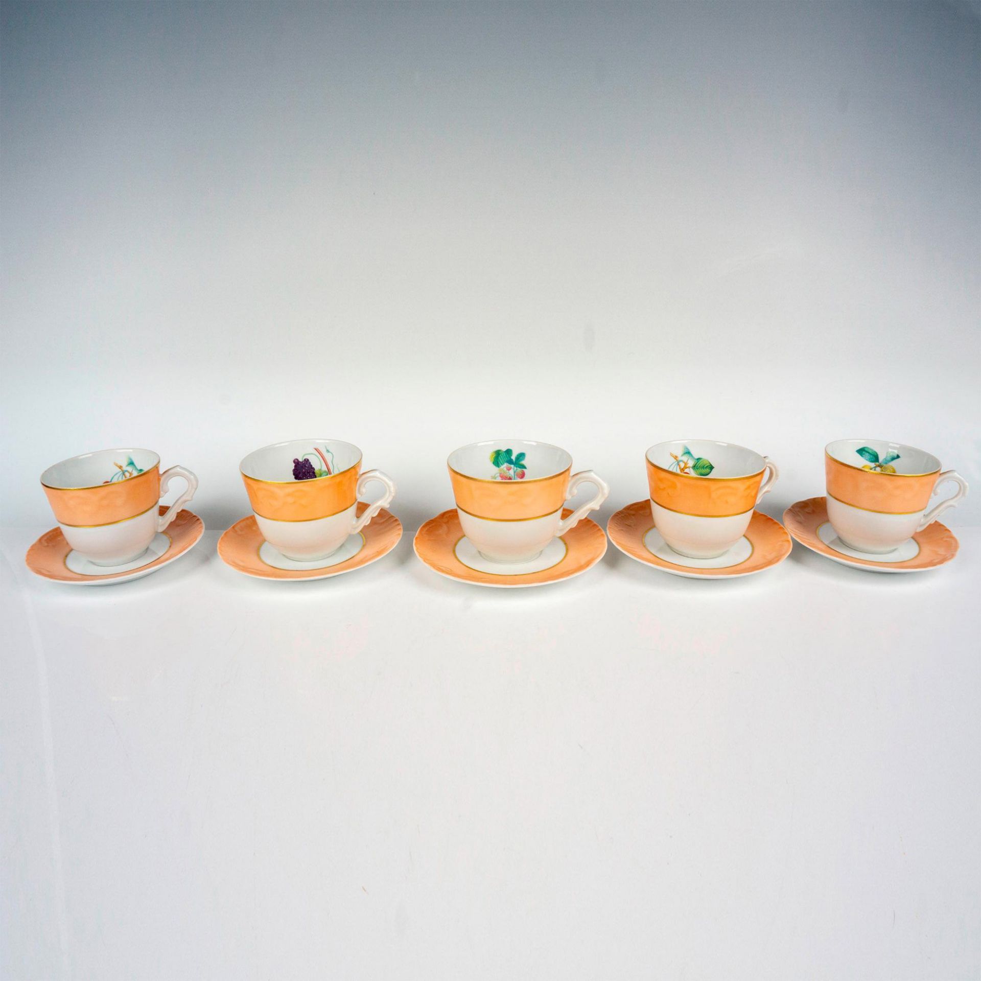 10pc Mottahedeh Coffee Cups and Saucers