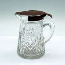 Vintage Pressed Glass Syrup Pitcher