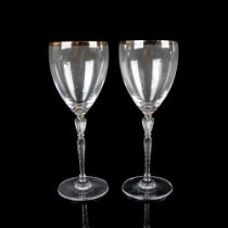 Pair of Royal Doulton Glass Water Goblets, Oxford