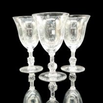 3pc Clear Glass Water Goblets