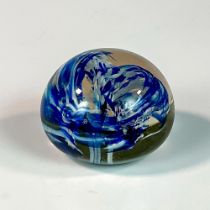 Vintage Art Glass Floral Paperweight