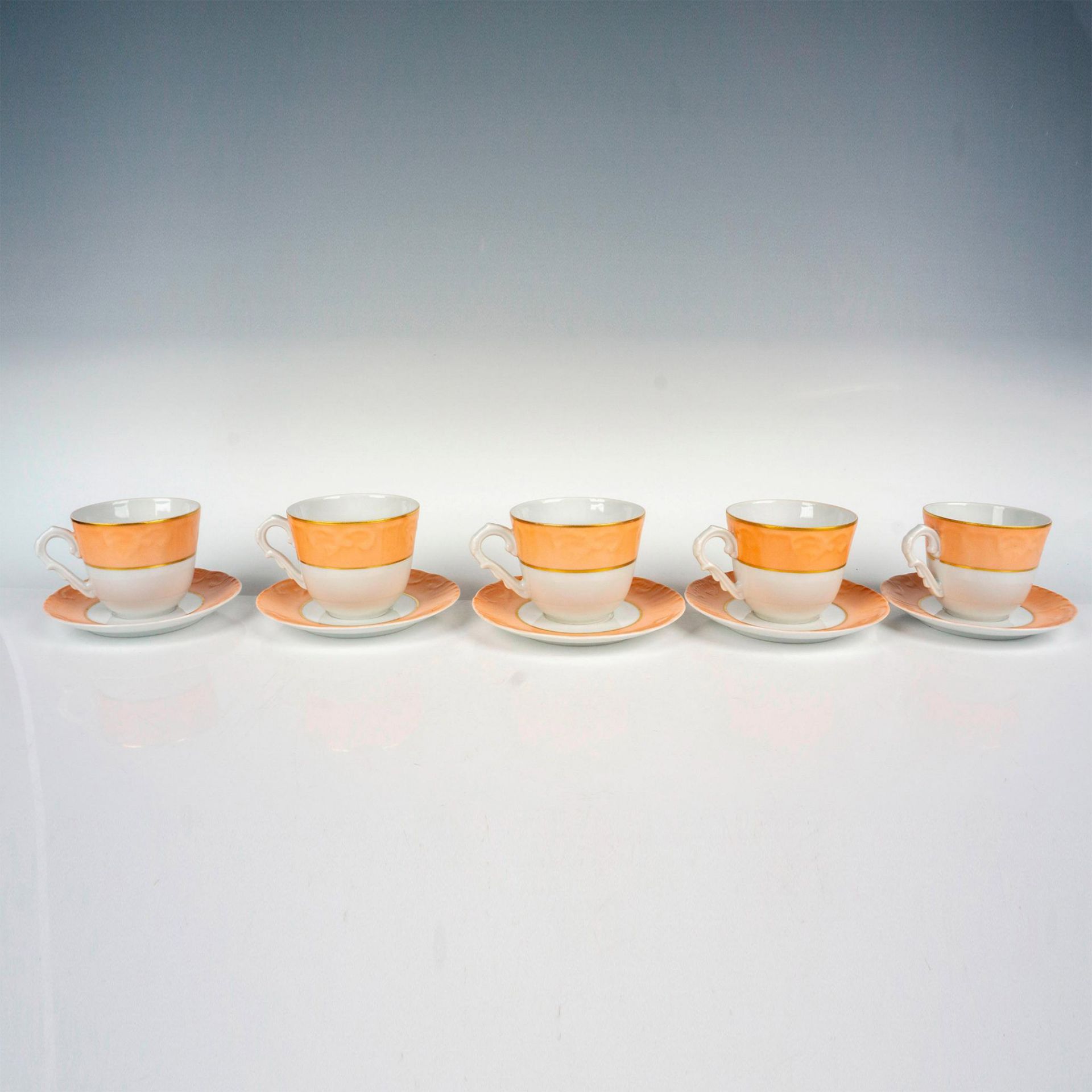10pc Mottahedeh Coffee Cups and Saucers - Image 2 of 4