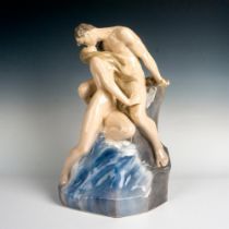 Royal Copenhagen Porcelain Figural Group, Wave and Rock