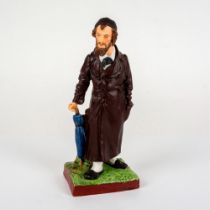 Antique Gardner Porcelain Figurine, Jewish Man With Umbrella