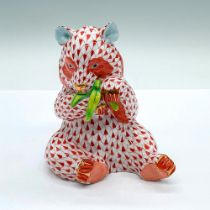 Herend Porcelain Red Figurine, Panda Bear