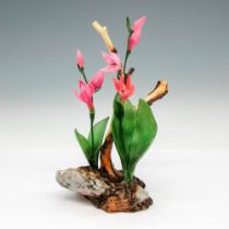 Boehm Porcelain Floral Group, Red Helleborine