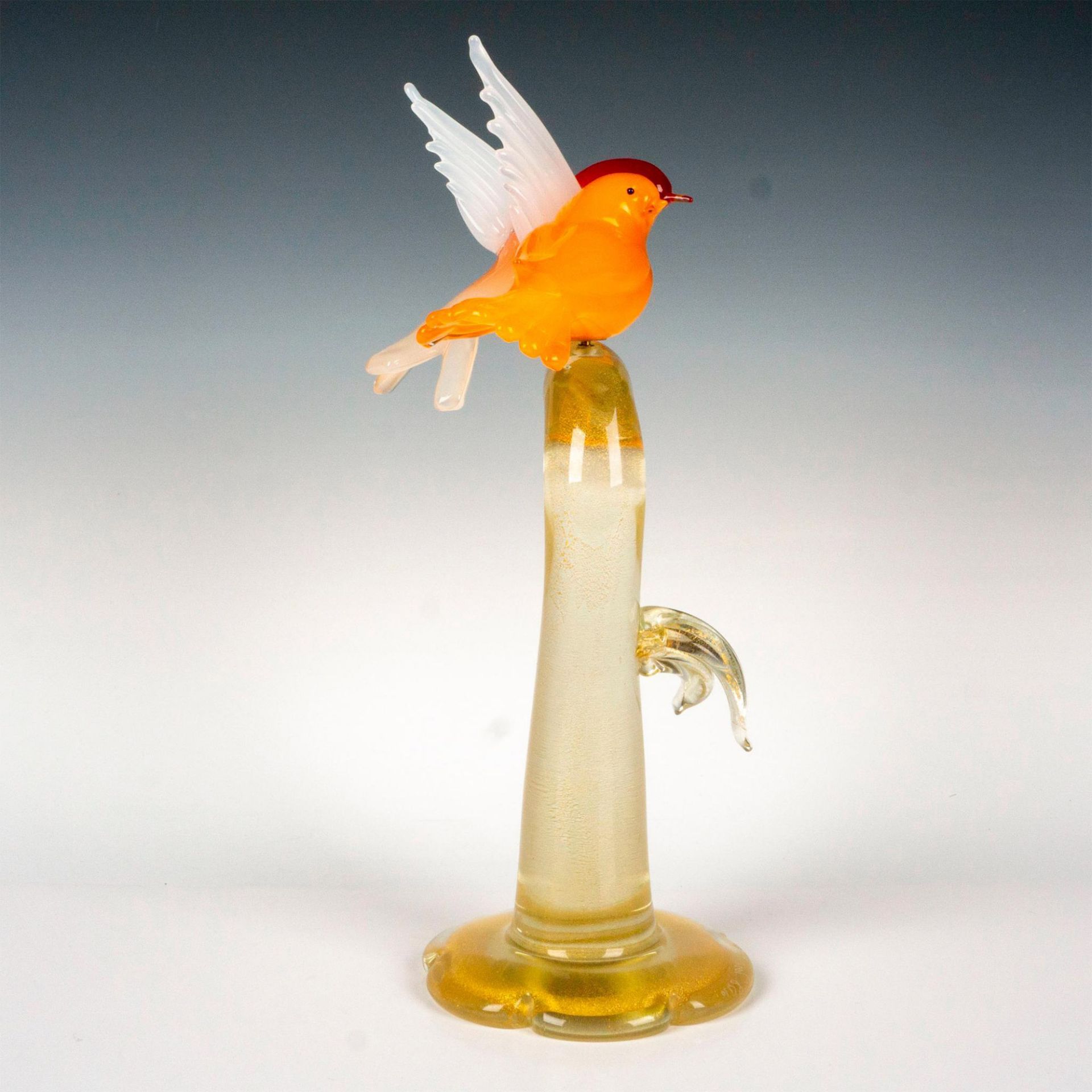 Murano Glass by Giuliano Tosi Sculpture, Birds on Branch - Image 2 of 5