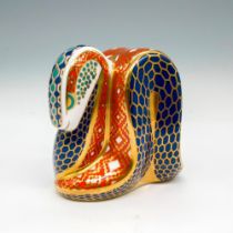 Royal Crown Derby Bone China Figurine, Snake Paperweight