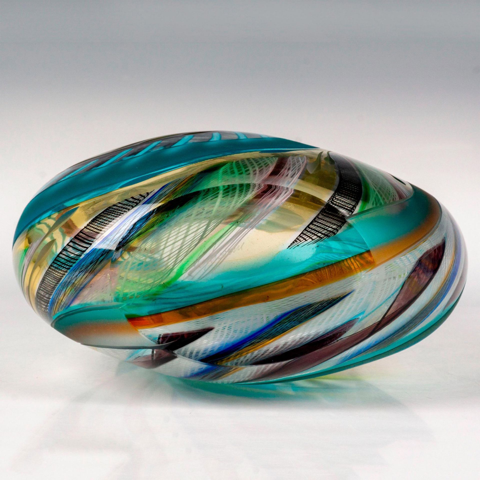 Rare Murano Glass Massimiliano Schiavon Vase, Signed - Image 3 of 4