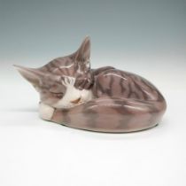 Royal Copenhagen Porcelain Figurine, Sleeping Cat