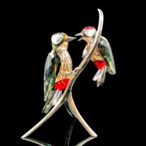 Swarovski Crystal Figurine, Black Diamond Woodpeckers