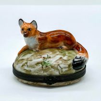 Limoges MC Porcelain Fox Charm Box