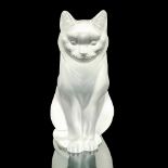 Lalique Crystal Sculpture, Chat Assis