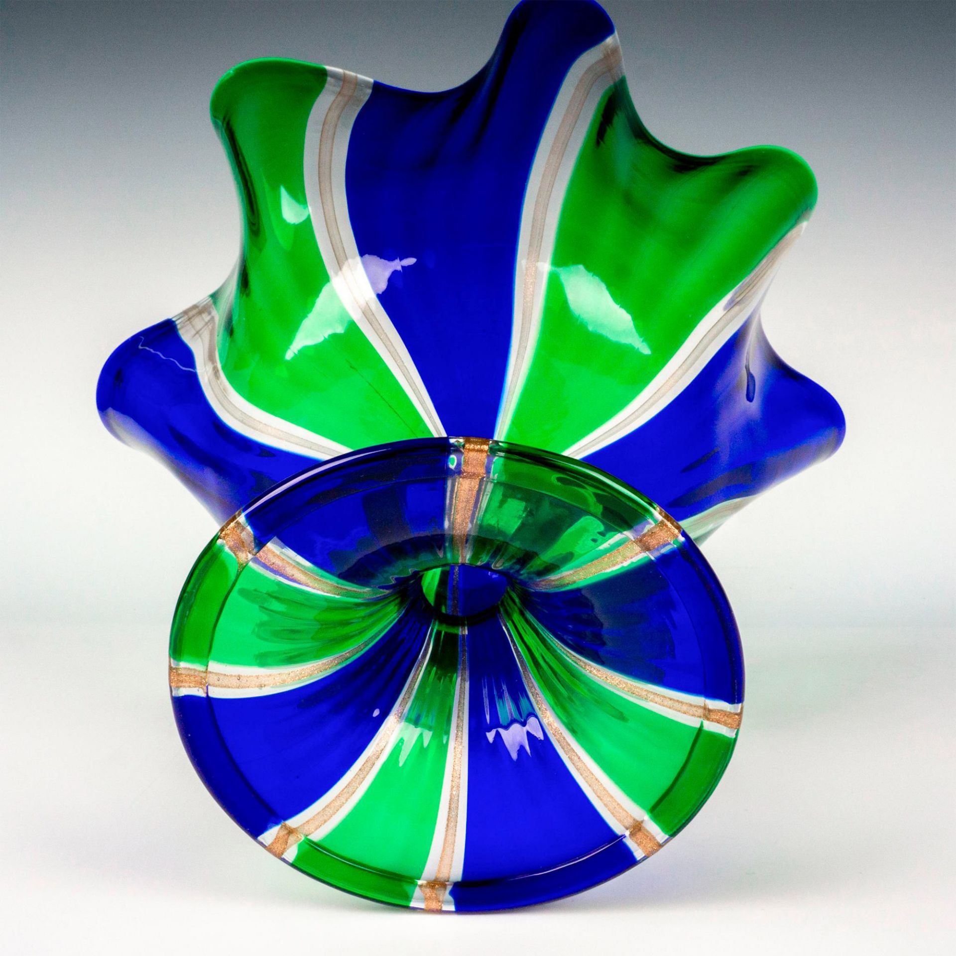 Murano Art Glass Footed Bowl, Cane - Image 3 of 3