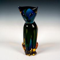 Walter Furlan (Italian, 1931-2018) Murano Glass Sculpture, Seated Cat Signed