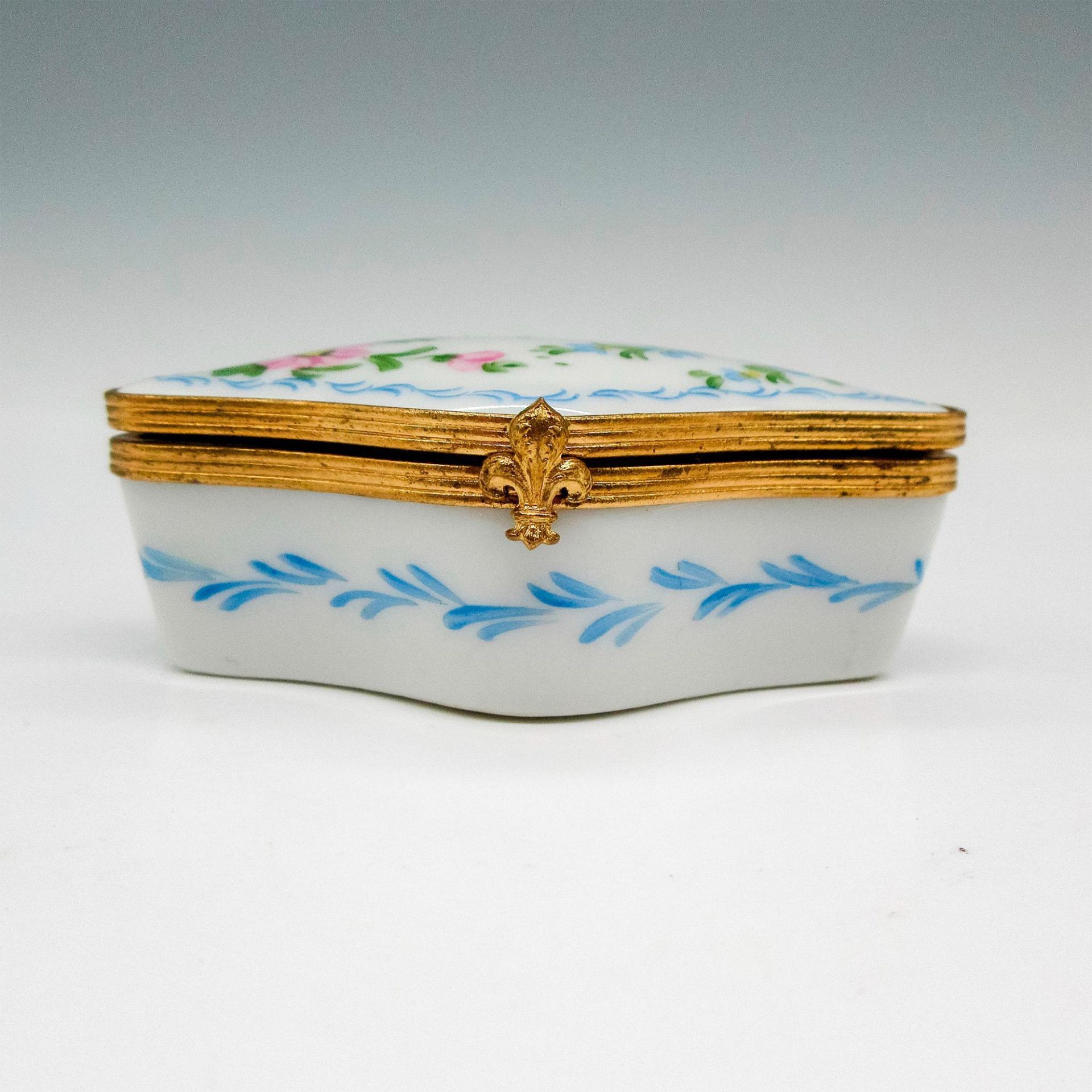 Limoges Peint Main Porcelain Trinket Box - Bild 2 aus 4