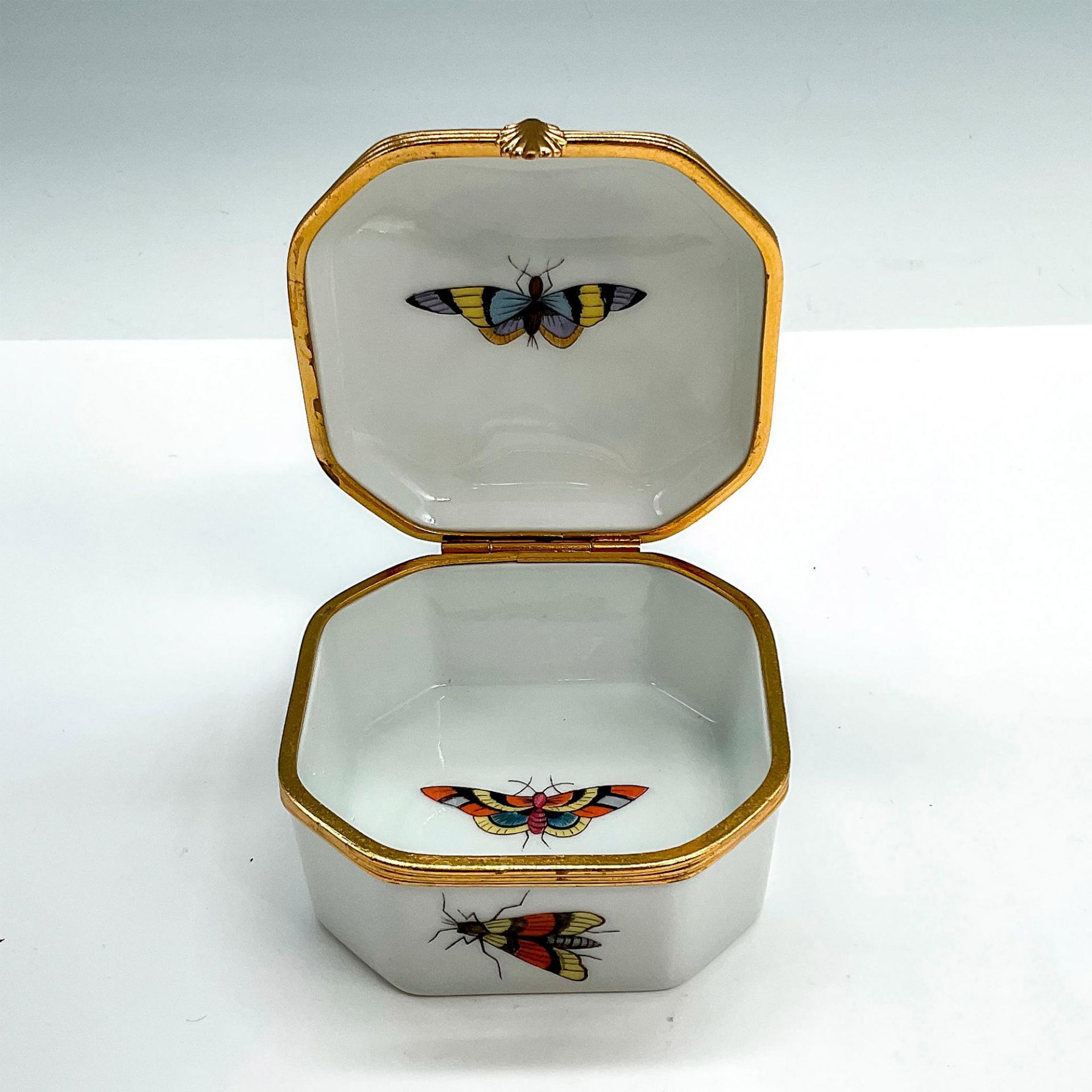 Limoges Porcelain Charm Box with Bird Design - Bild 3 aus 4