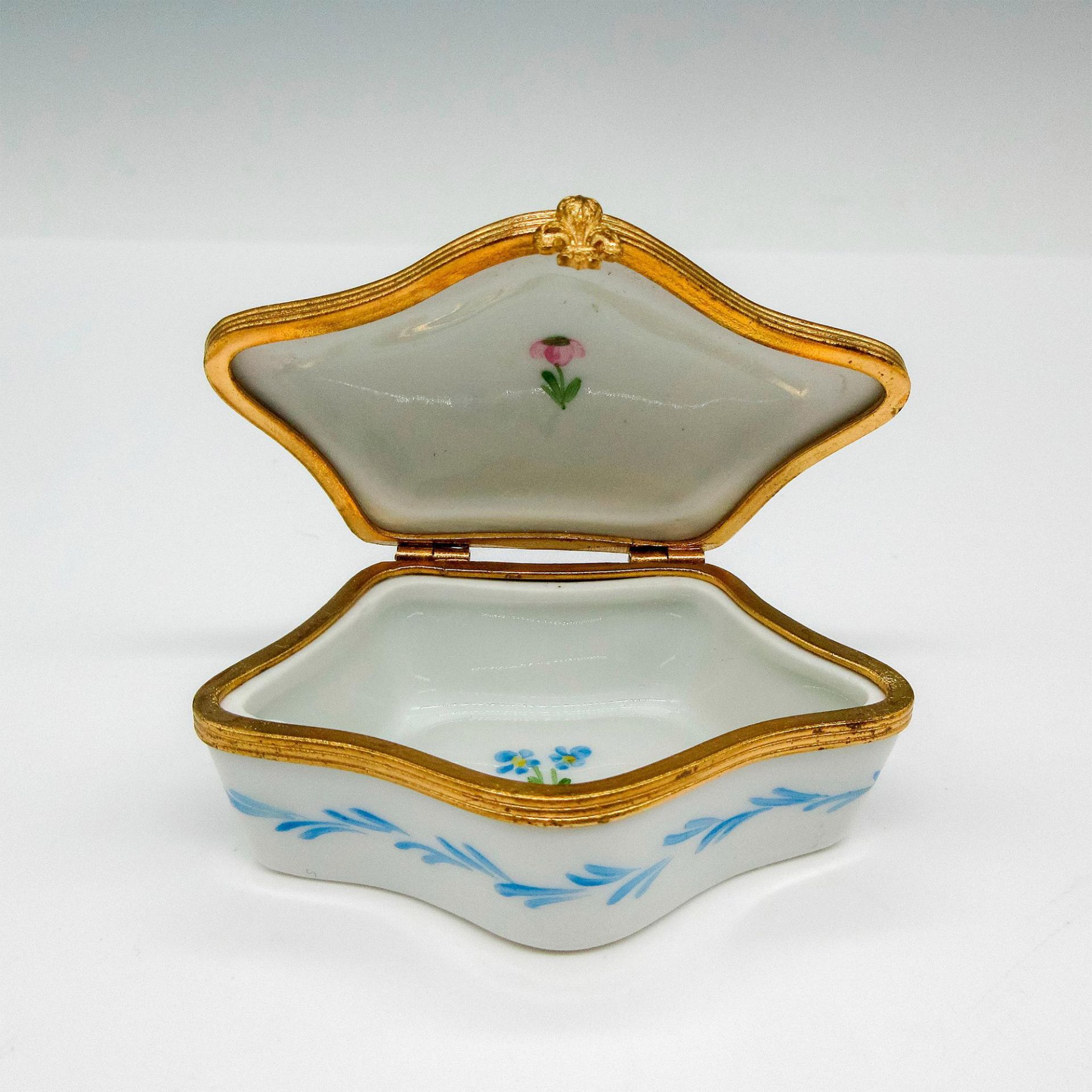 Limoges Peint Main Porcelain Trinket Box - Bild 3 aus 4