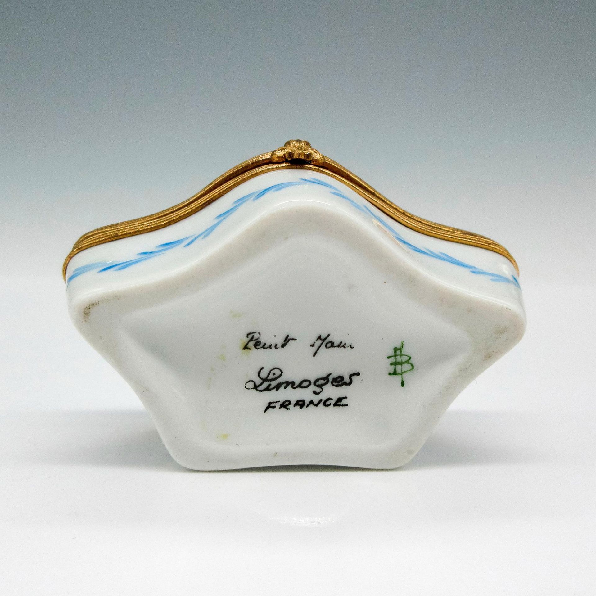 Limoges Peint Main Porcelain Trinket Box - Bild 4 aus 4