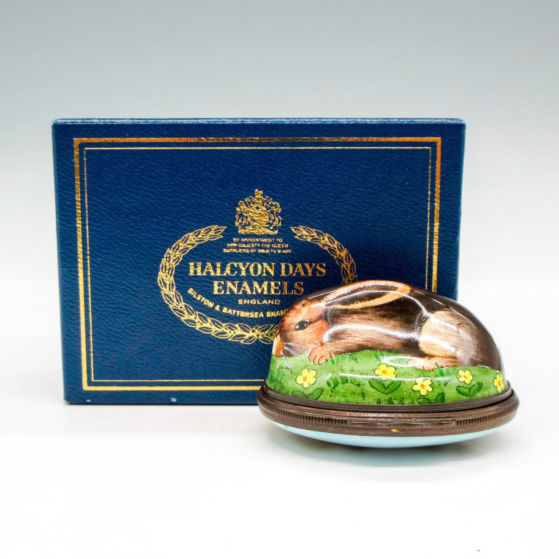 Halcyon Days Enamels Trinket Box, Rabbit Bonbonniere Box - Bild 4 aus 4