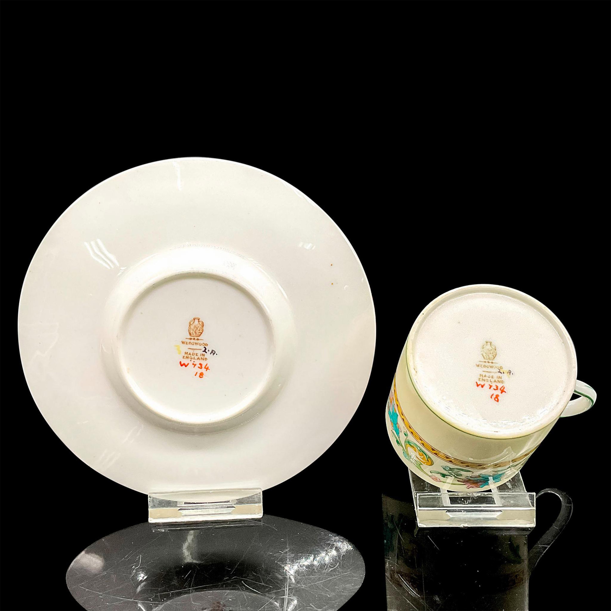 12pc Wedgwood Demitasse Cups and Saucers, Shah - Image 4 of 4