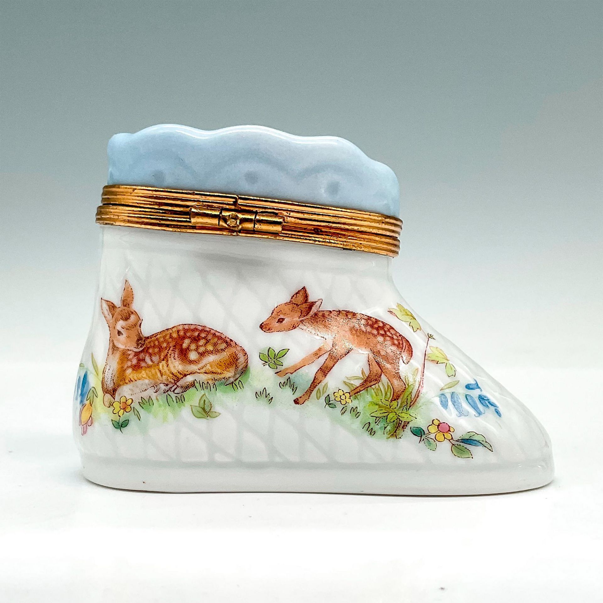 Limoges Porcelain Charm Box, Baby Boot - Bild 2 aus 3