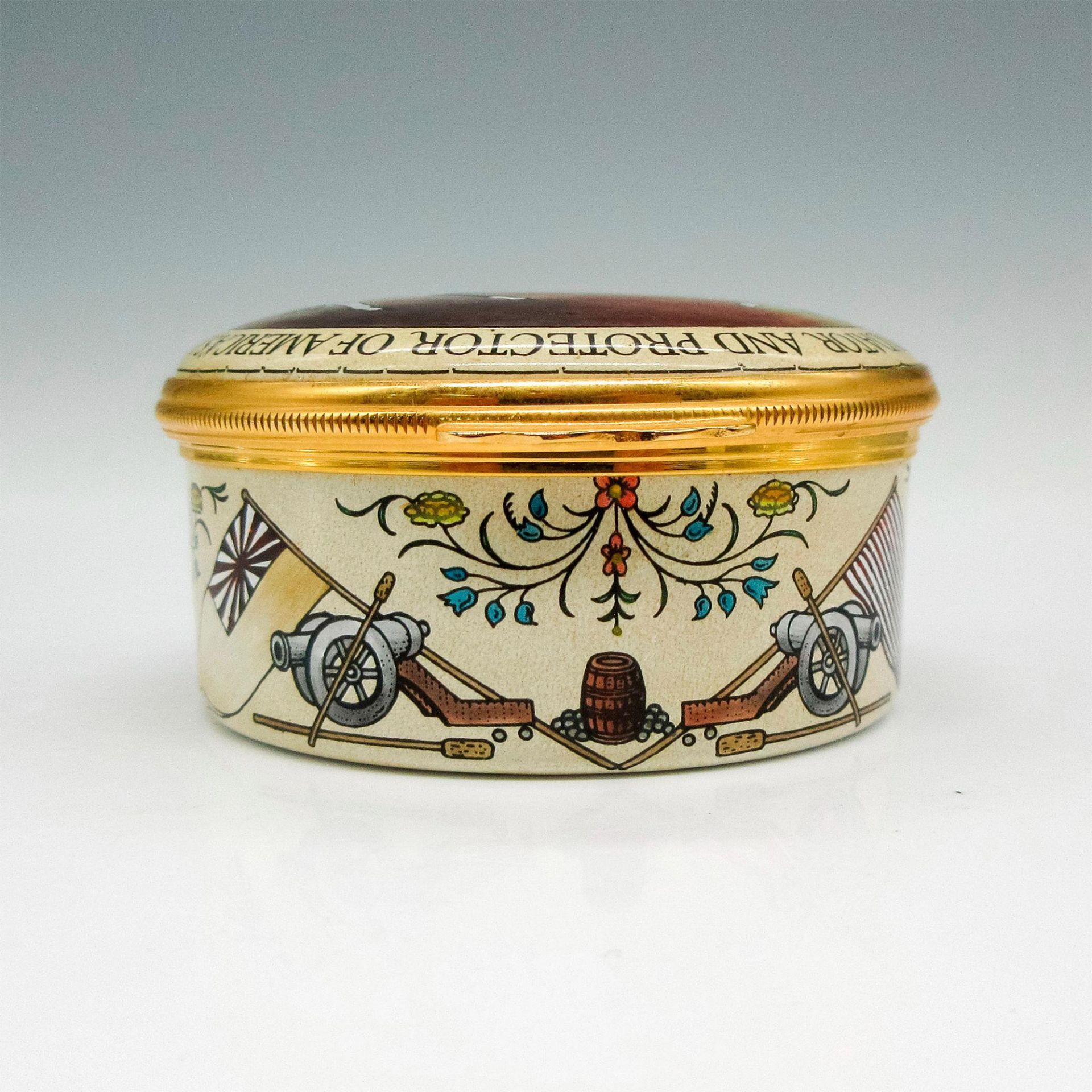 Halcyon Days Enamels Trinket Box, George Washington - Bild 2 aus 3