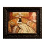 Ludmila Curilova, Decorative Framed Print, White Hat