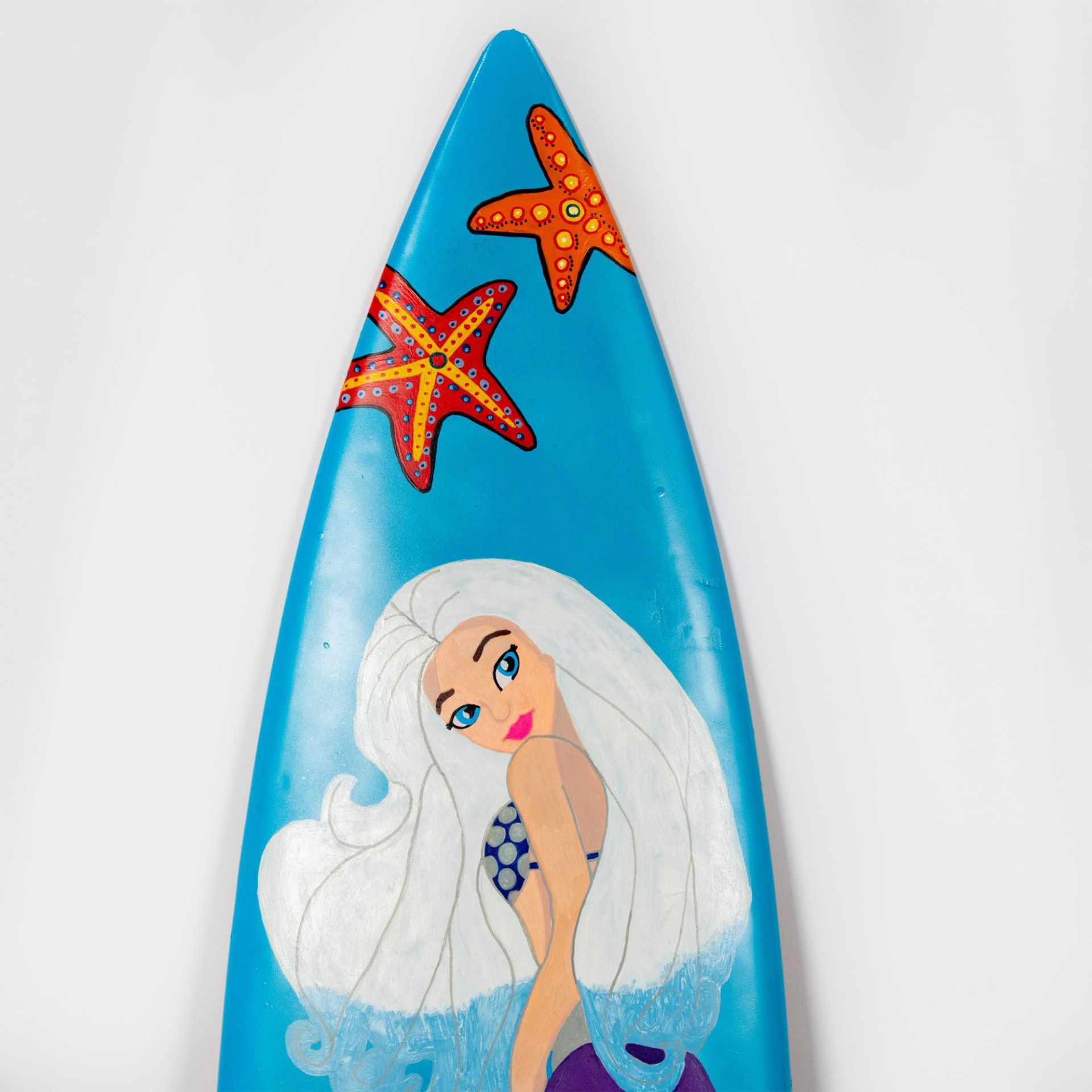 Claire Cohen (American b. 1958) Acrylic on Surfboard, Signed - Image 3 of 8