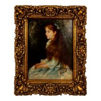 Mirian After Renoir Large Oil Painting on Canvas