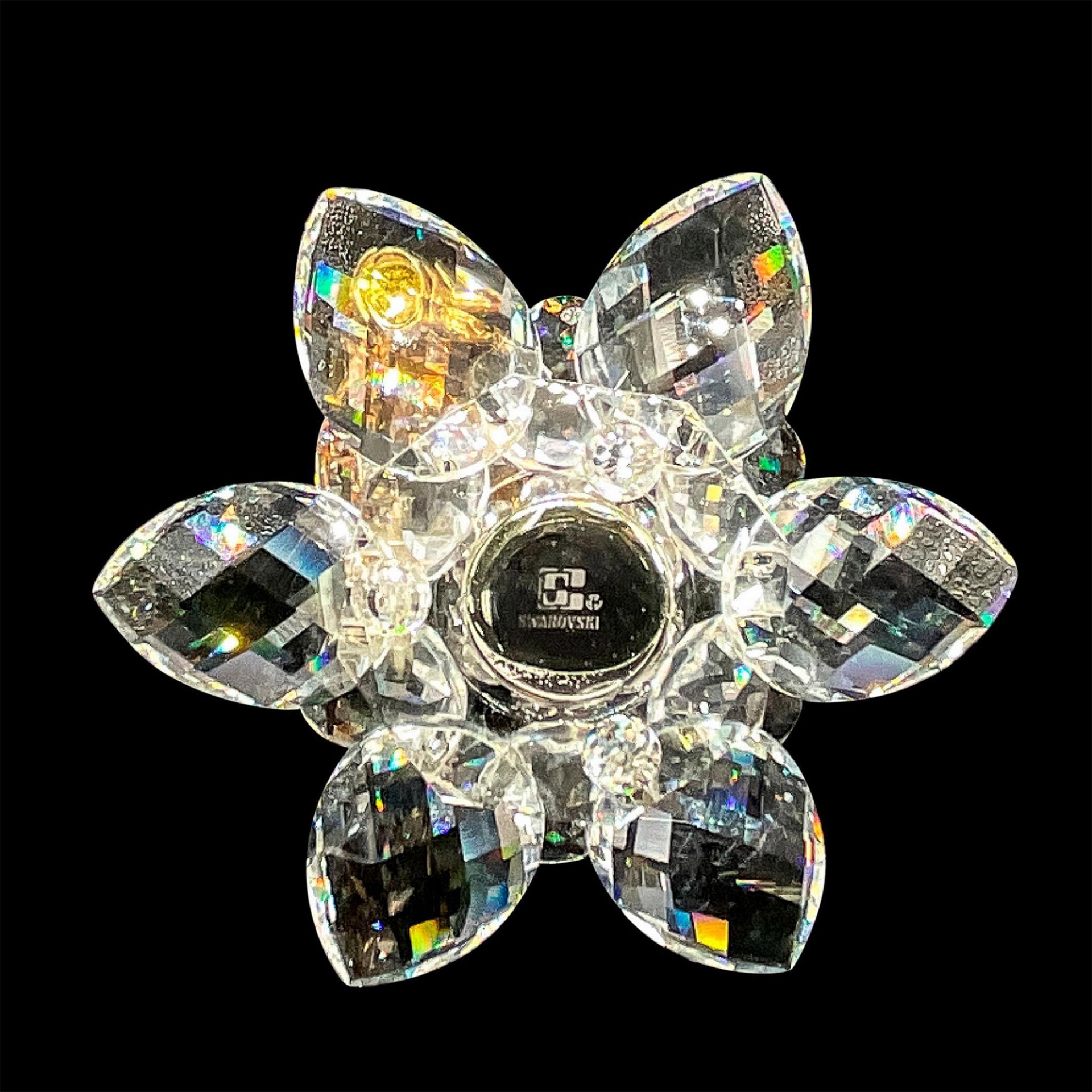 Swarovski Silver Crystal Figurine, Gold Hummingbird On Lotus - Bild 5 aus 5