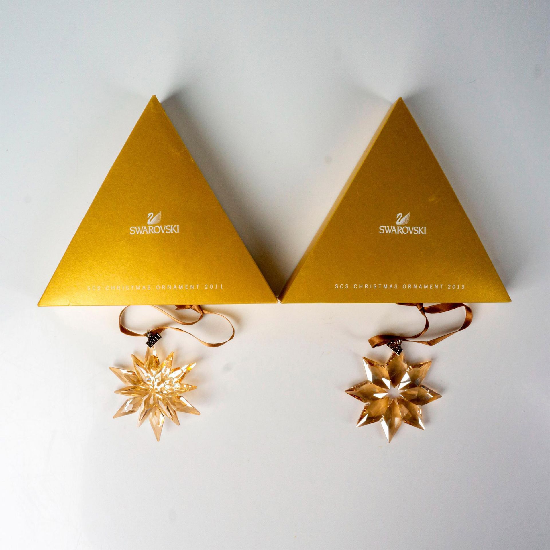 2pc Swarovski Crystal Christmas Ornaments - Bild 2 aus 2