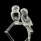 Swarovski Crystal Figurine, Owl Pair on Branch
