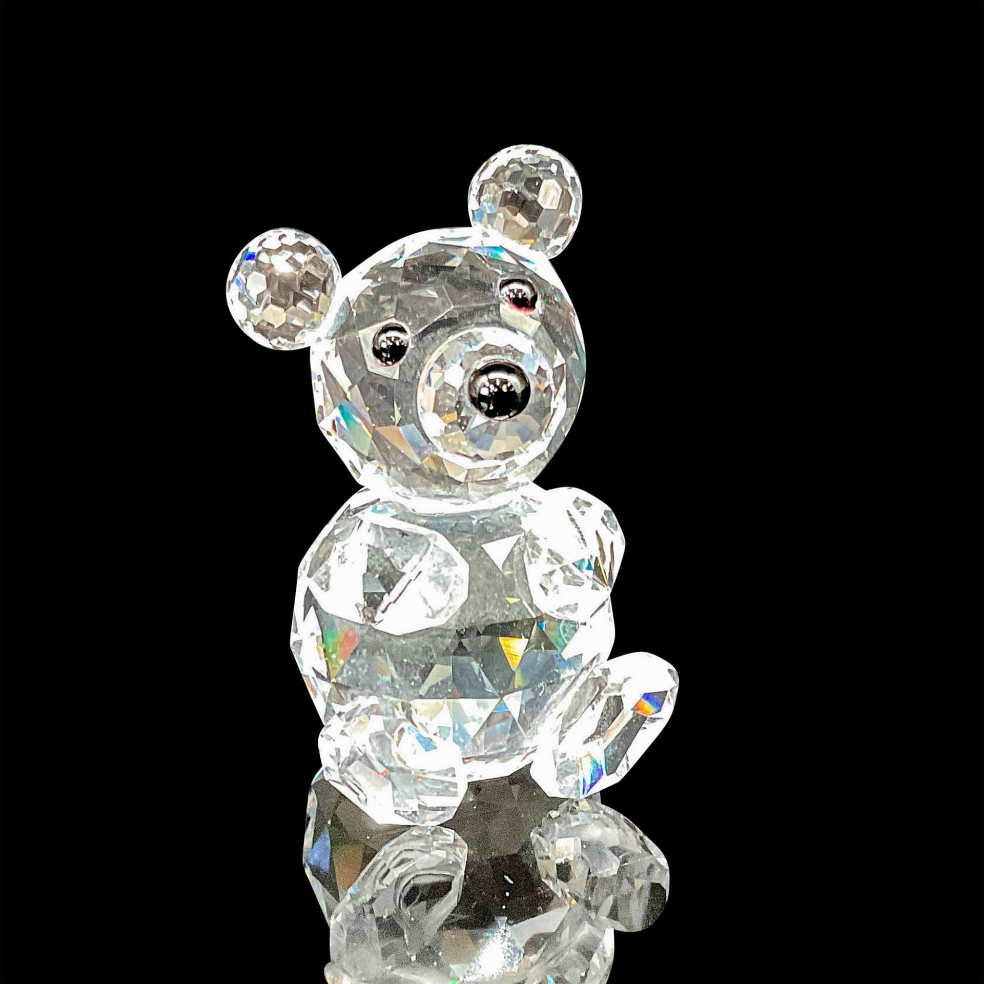 Swarovski Crystal Figurine, Bear Small Head Tilited