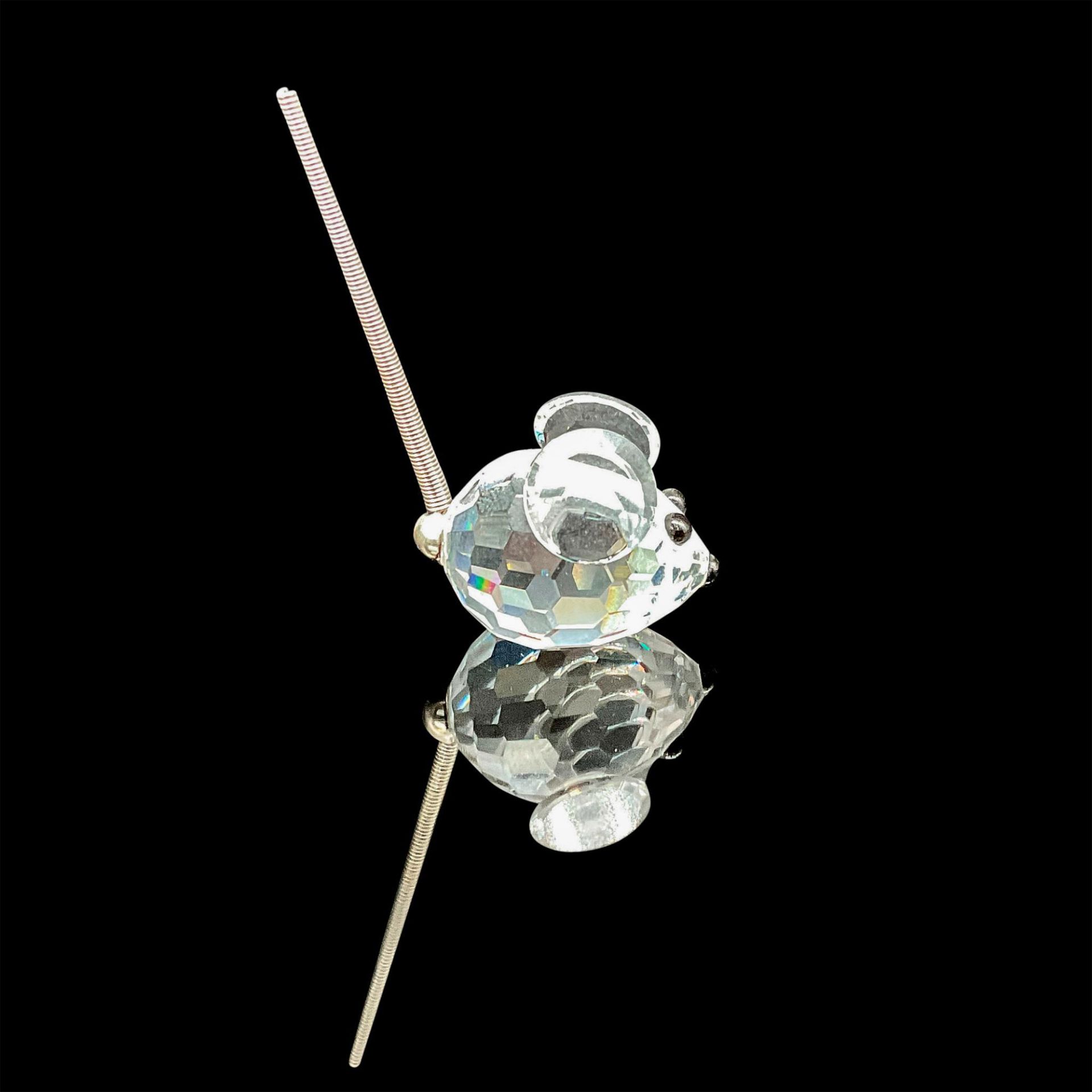 Swarovski Crystal Figurine, Mouse with Long Wire Tail - Image 2 of 3