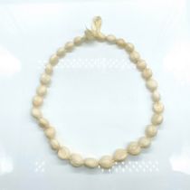 Hawaiian Kukui Nut Shell Lei Necklace