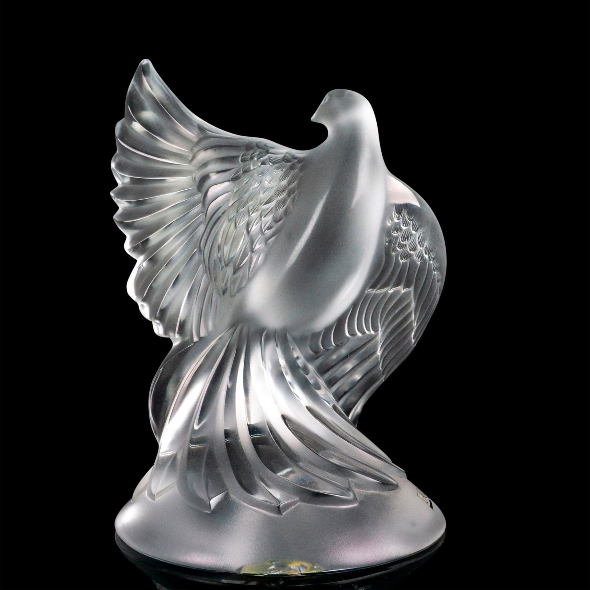 Lalique Crystal Dove Sculpture, Dea - Bild 2 aus 3