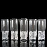 5pc Lalique Highball Glasses, Khepri