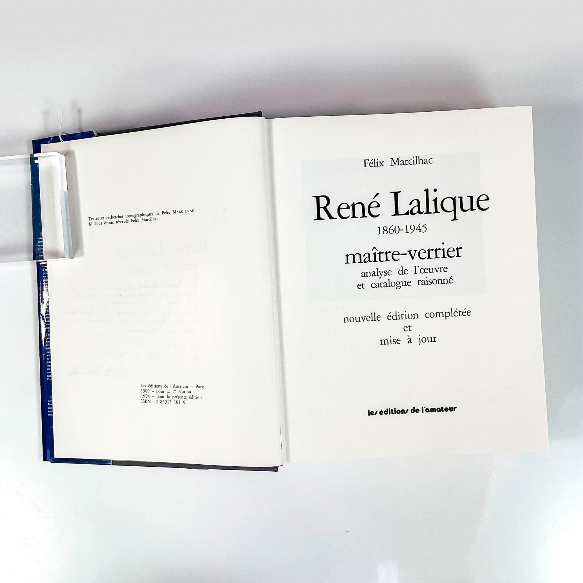 Marcilhac, R. Lalique, Catalogue Raisonne, Revised Edition - Image 3 of 4