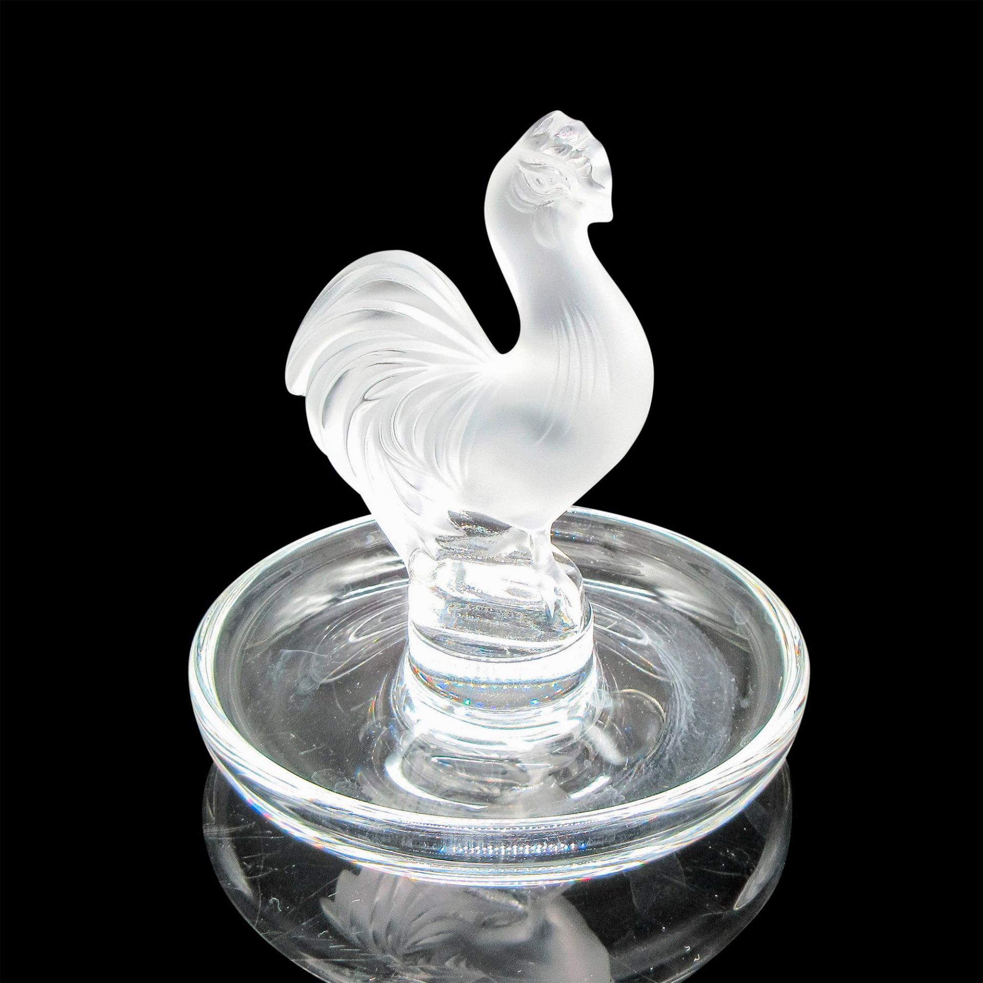 Lalique Crystal Rooster Ring Tray - Image 2 of 3