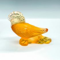 Lalique Amber Crystal Figurine New Guinea Goura