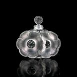 Lalique Crystal Perfume Bottle, Deux Fleurs