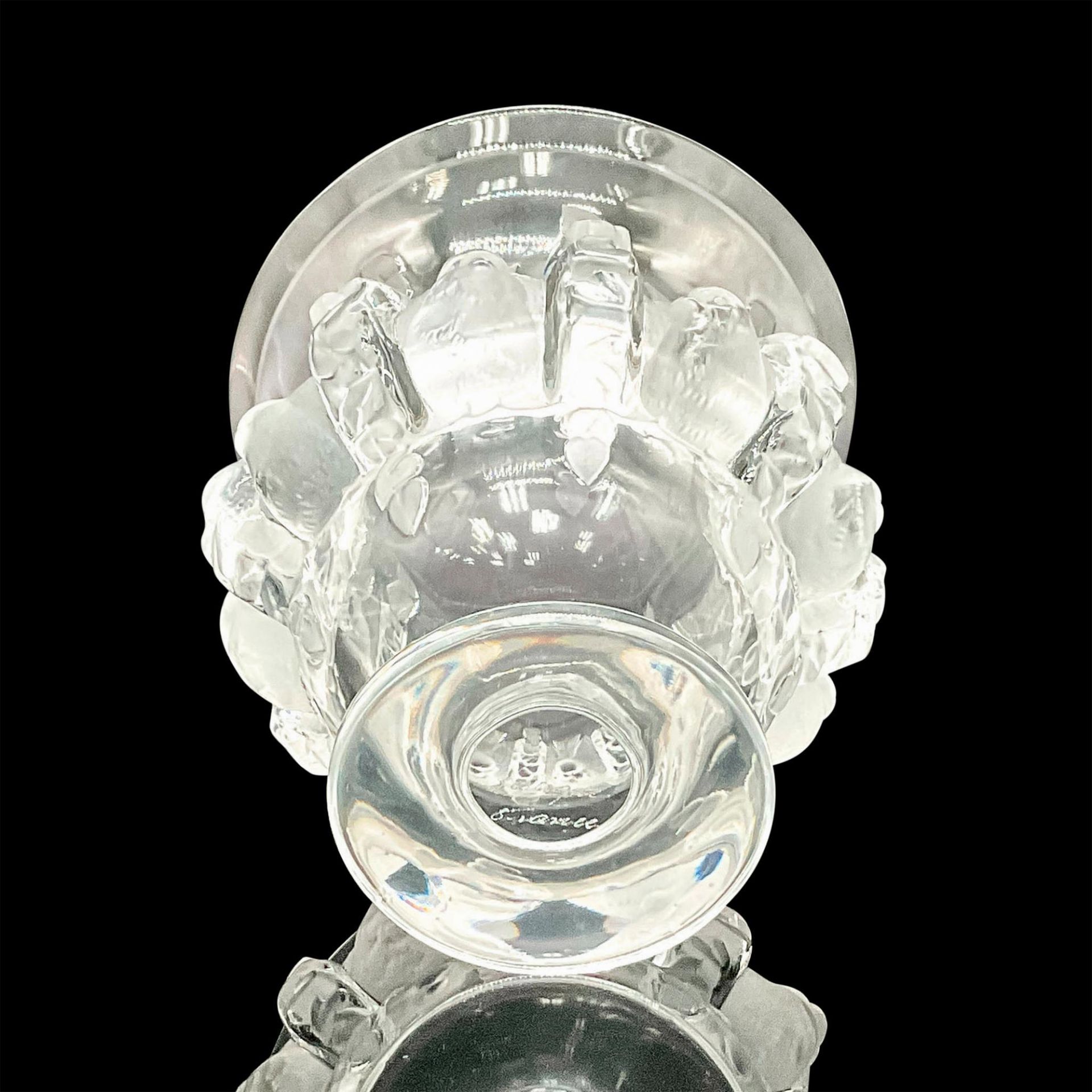 Lalique Crystal Footed Vase, Dampierre - Bild 2 aus 2
