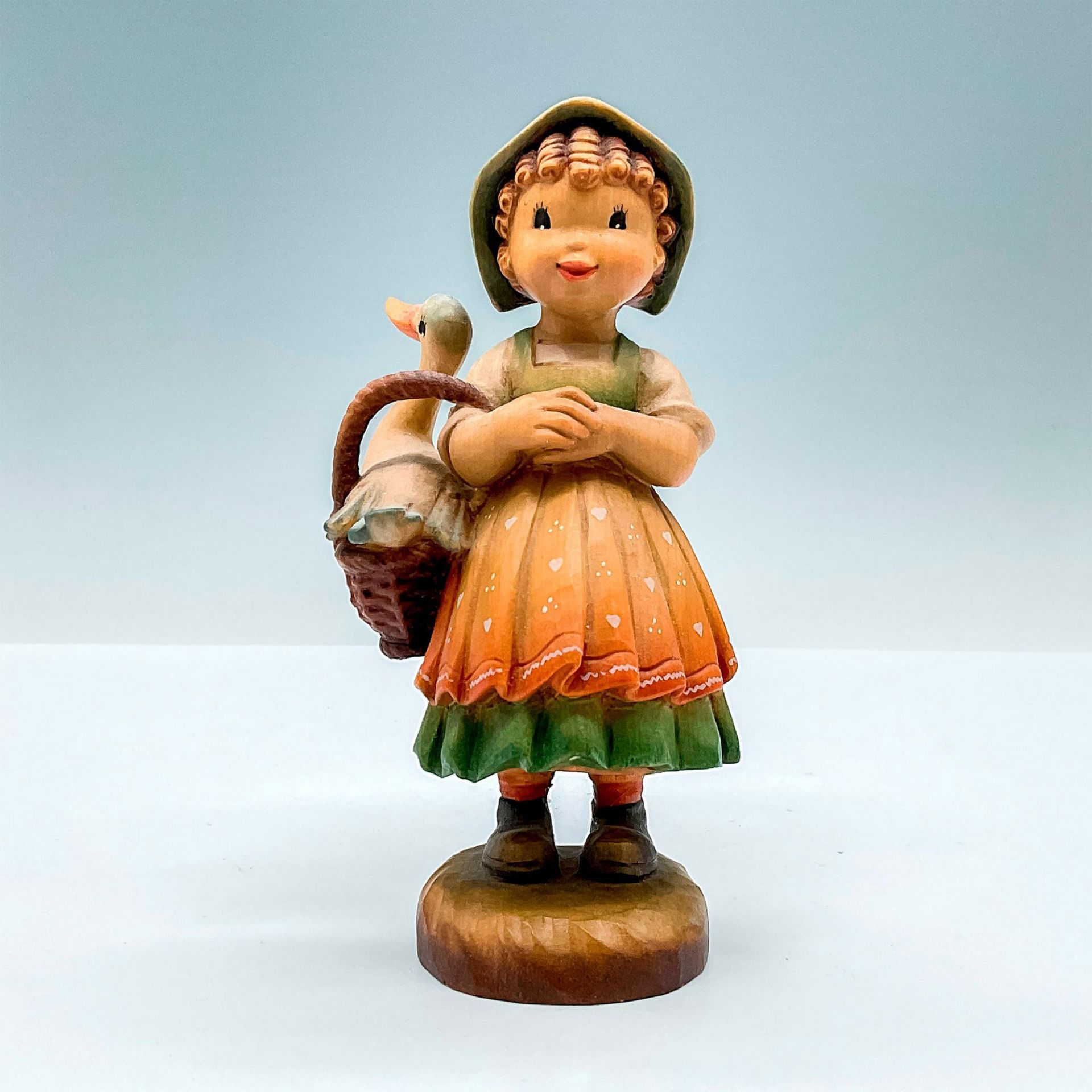 Anri Italy Wood Carved Figurine, Bewildered