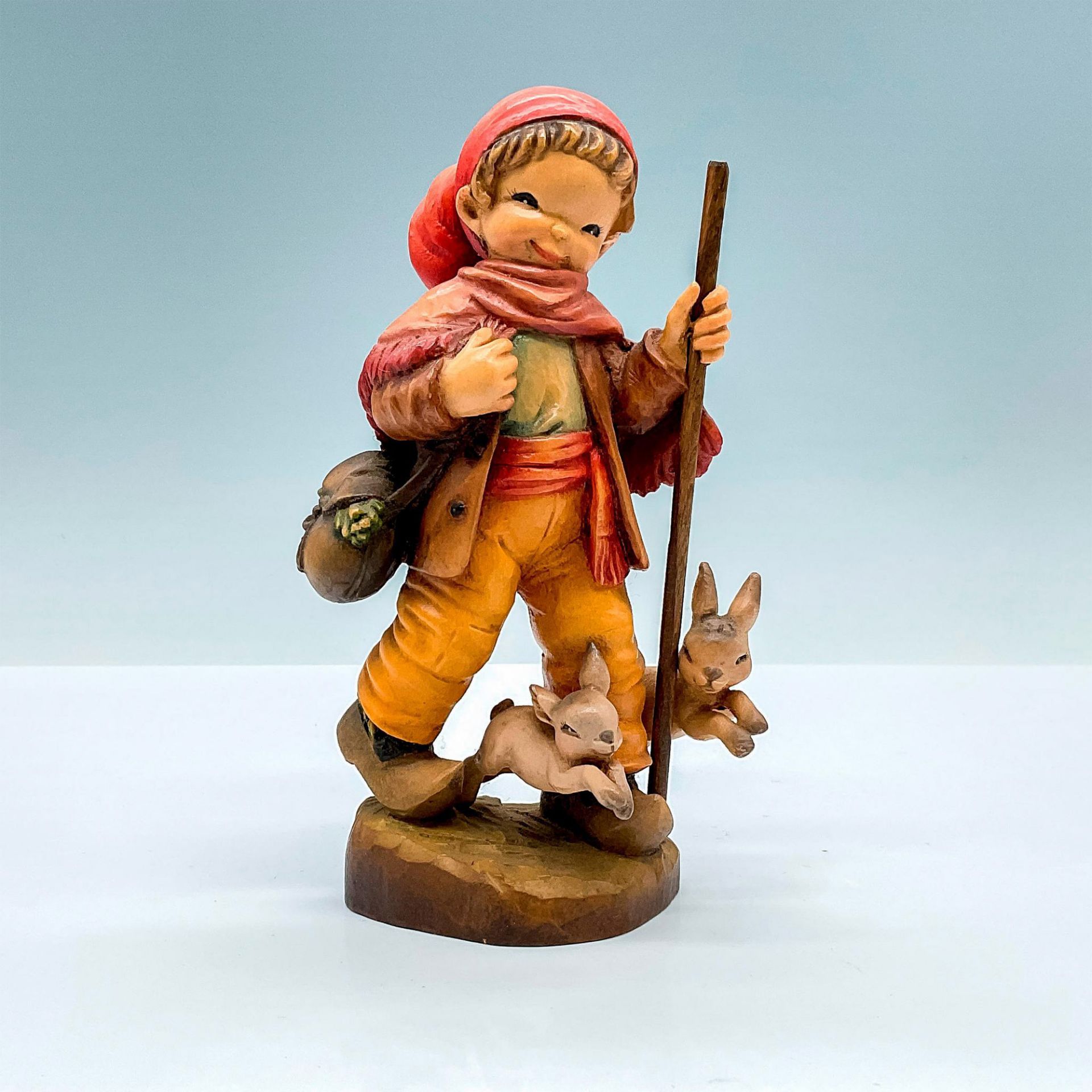 Anri Italy Wood Carved Figurine, Long Journey - Image 2 of 4