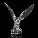 Val St. Lambert DeSoiss Glass Figurine, American Eagle